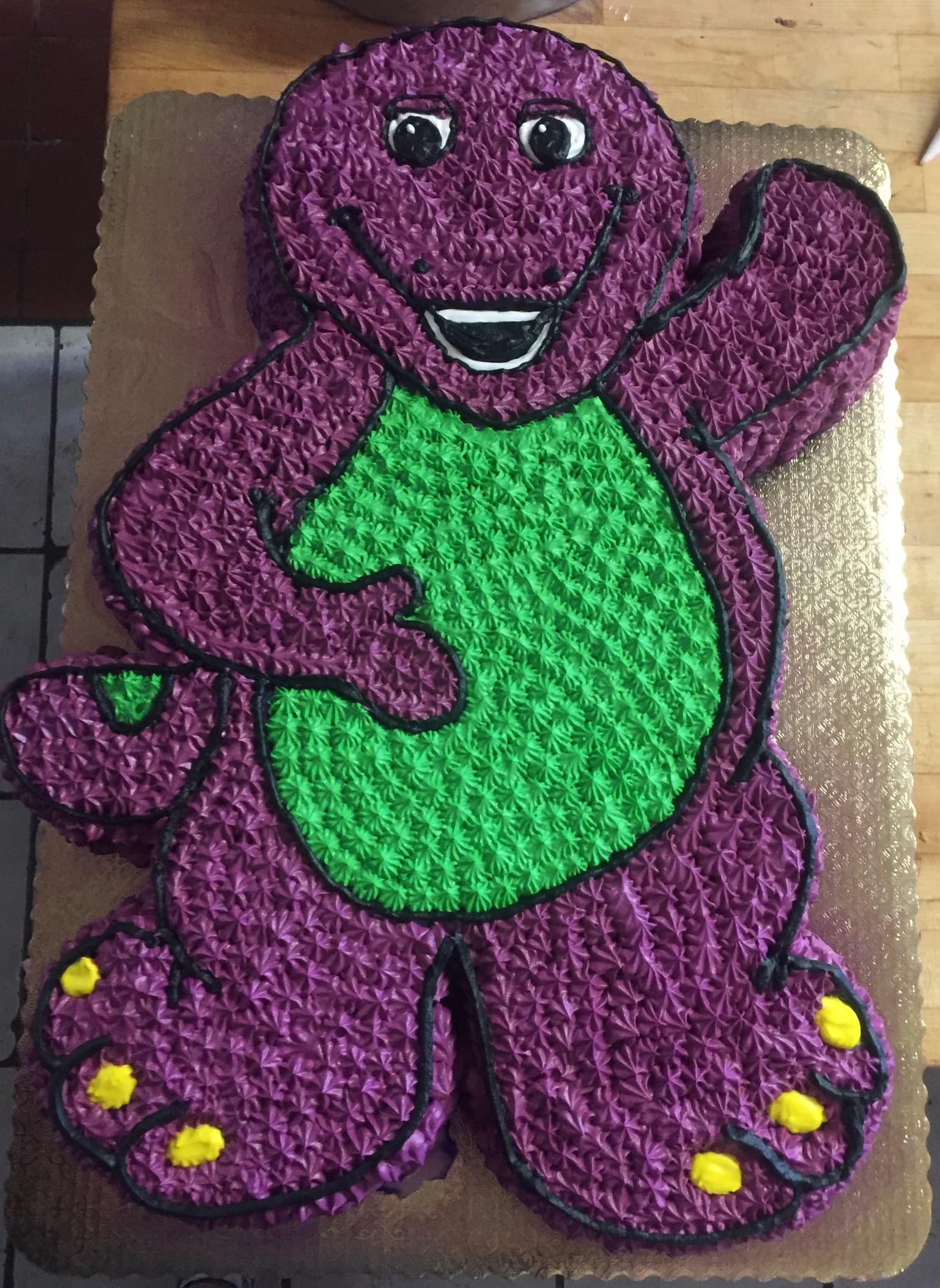Barney Cutout Cake