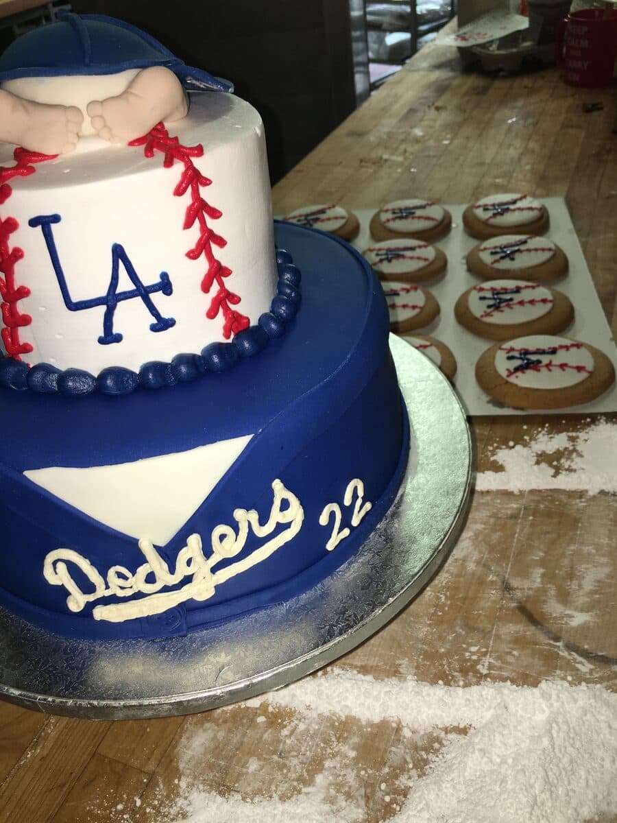Dodgers Baseball Cake