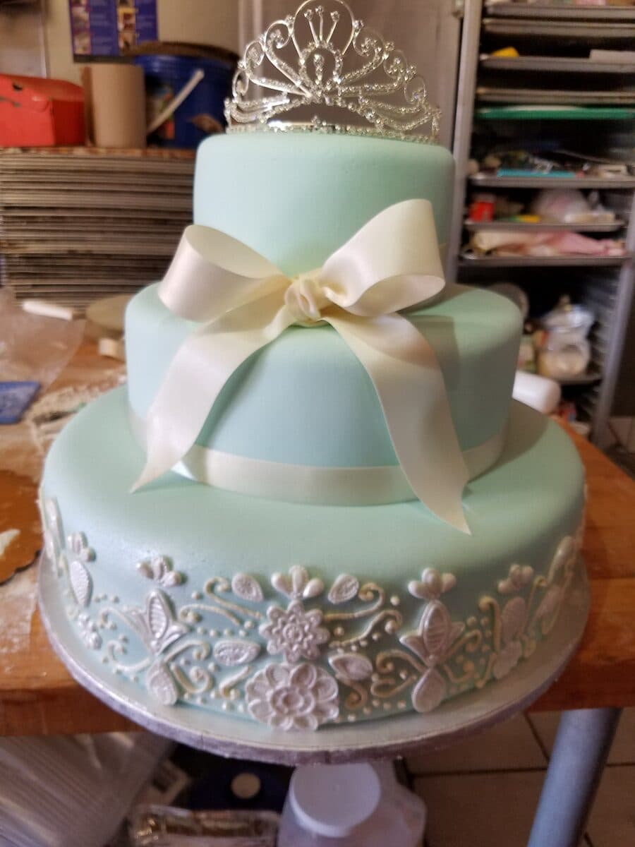 Mint Quinceañera with Tiara