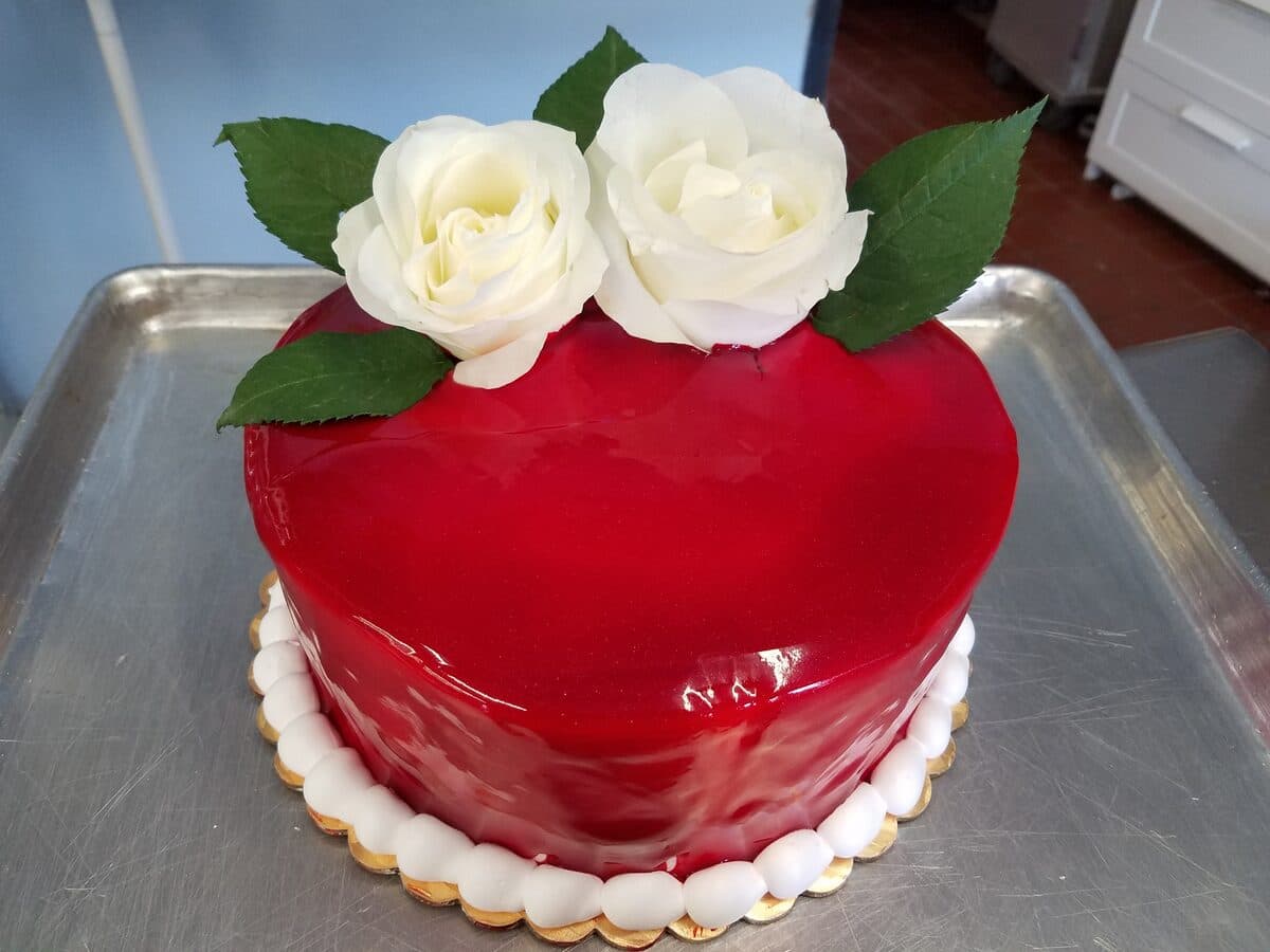Red Mirror-Glaze Heart